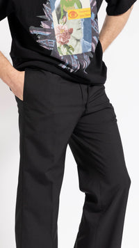 UNDERCOVER BLACK ELASTIC WAIST WIDE PANTS