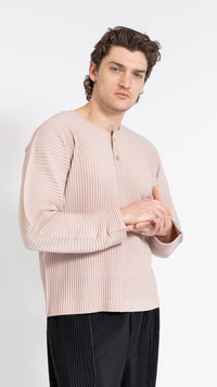 HOMME PLISSÉ ISSEY MIYAKE PINK HENLEY TOP