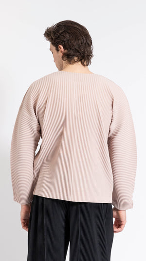 HOMME PLISSÉ ISSEY MIYAKE PINK HENLEY TOP