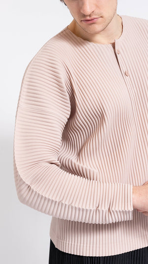 HOMME PLISSÉ ISSEY MIYAKE PINK HENLEY TOP