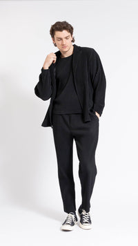 HOMME PLISSÉ ISSEY MIYAKE BLACK BASICS 2 BUTTON JACKET