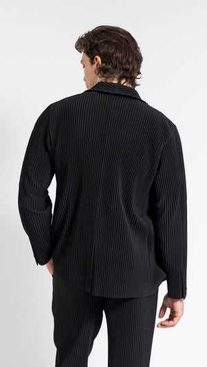 HOMME PLISSÉ ISSEY MIYAKE BLACK BASICS 2 BUTTON JACKET