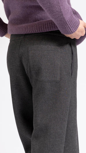 AMI PARIS GRAY JERSEY JOGGER PANTS