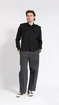 AMI PARIS BLACK MILITARY SHIRT