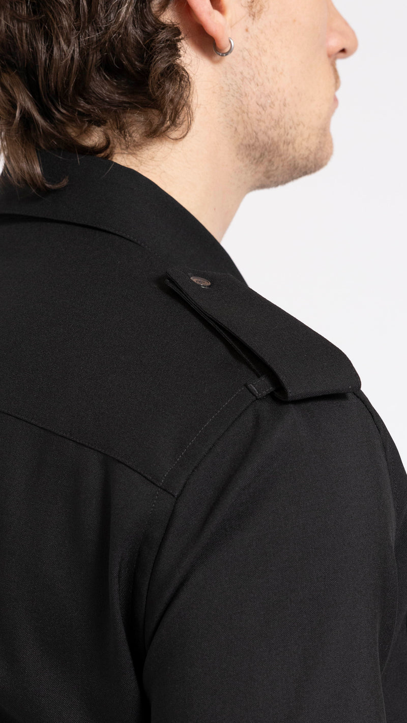 AMI PARIS BLACK MILITARY SHIRT