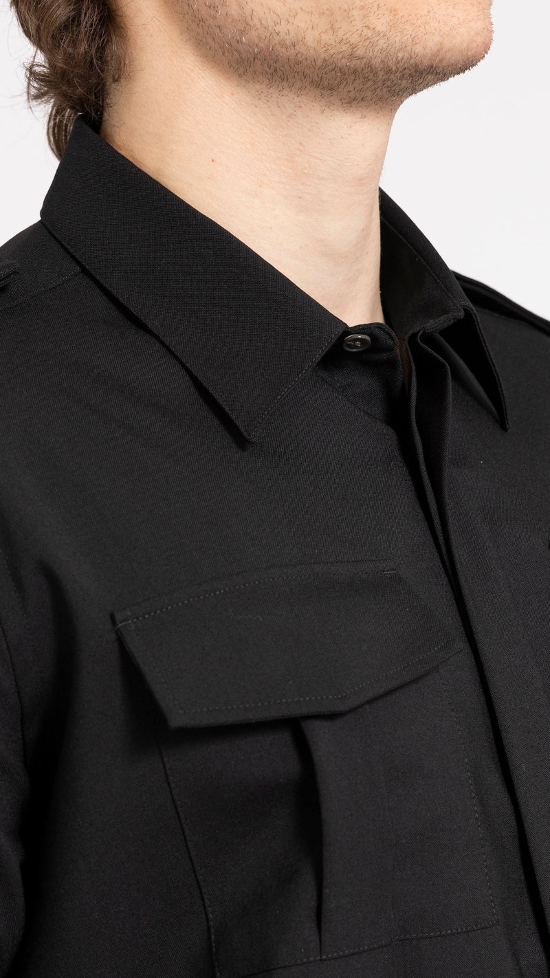 AMI PARIS BLACK MILITARY SHIRT