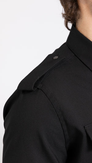 AMI PARIS BLACK MILITARY SHIRT