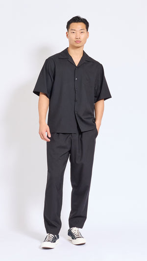 MARNI BLACK TROPICAL WOOL POCKET SHIRT