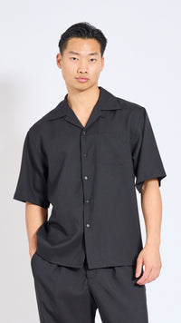 MARNI BLACK TROPICAL WOOL POCKET SHIRT
