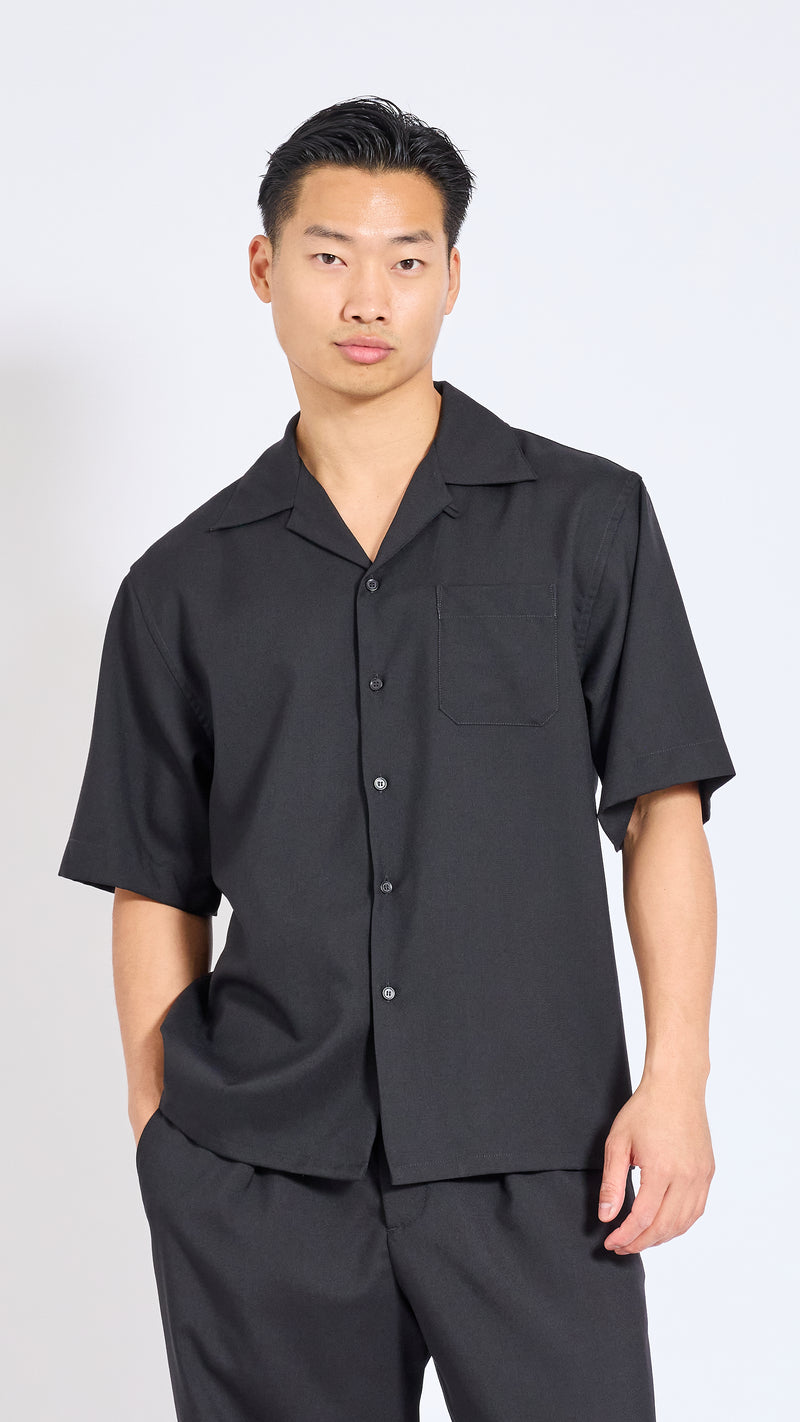 MARNI BLACK TROPICAL WOOL POCKET SHIRT