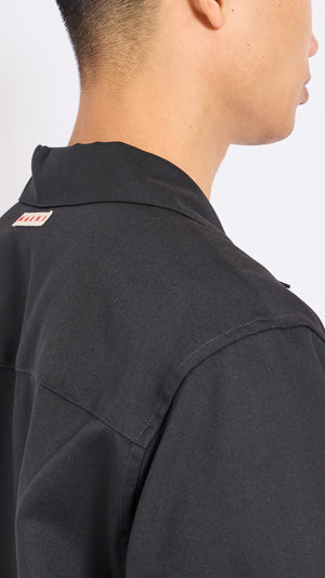 MARNI BLACK TROPICAL WOOL POCKET SHIRT