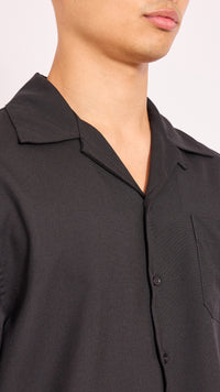 MARNI BLACK TROPICAL WOOL POCKET SHIRT