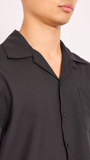 MARNI BLACK TROPICAL WOOL POCKET SHIRT