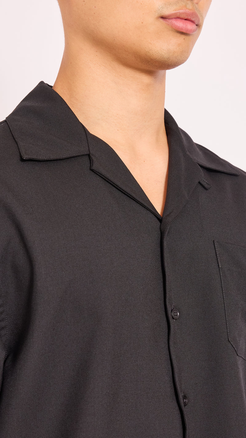 MARNI BLACK TROPICAL WOOL POCKET SHIRT