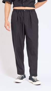 MARNI BLACK TROPICAL WOOL ELASTIC WAIST PANTS