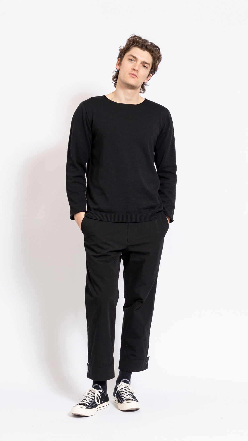 YOHJI YAMAMOTO COTTON KNIT SWEATER