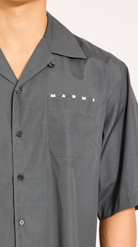 MARNI DARK ASH PEAKABOO LOGO SHIRT
