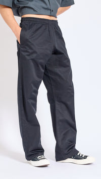 MARNI BLACK COTTON GABERDINE STRAIGHT LEG PANTS