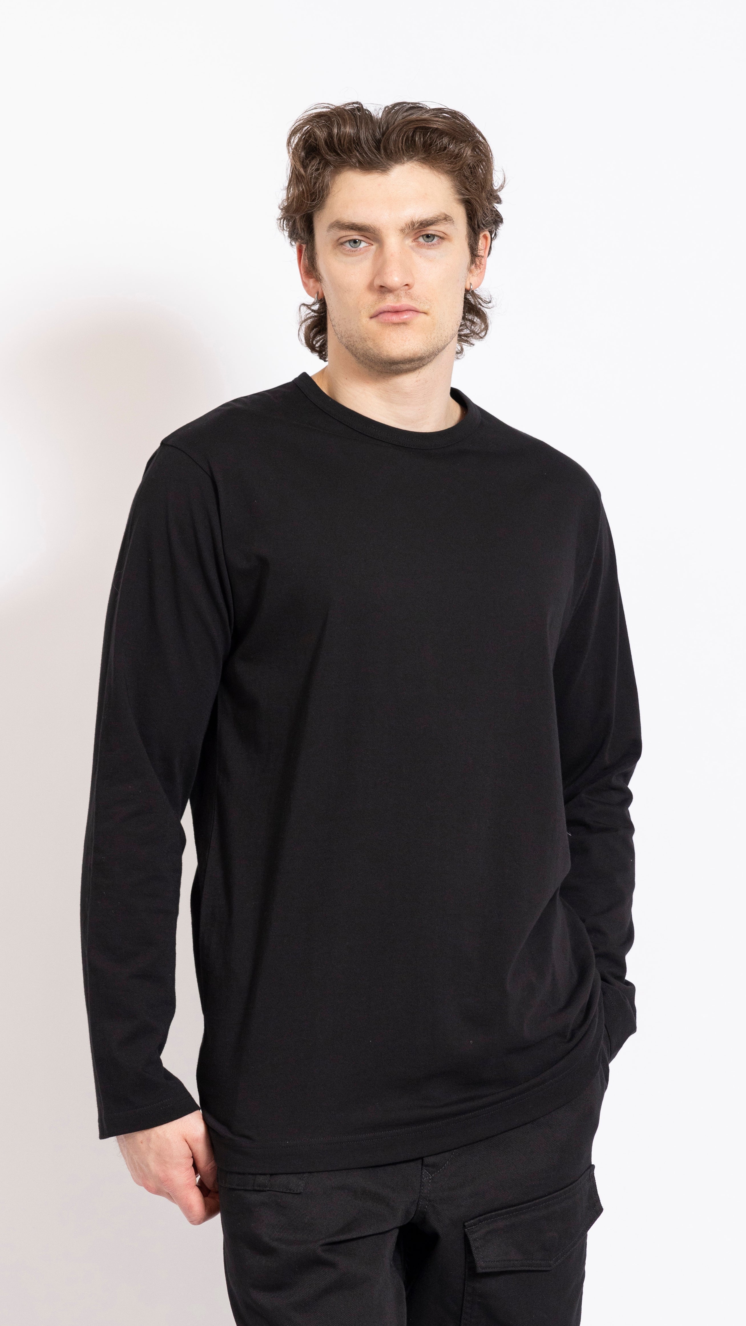 日本最大のブランド YOHJI YAMAMOTO AREA+001 – T-SHIRT SLEEVE LONG BLACK トップス