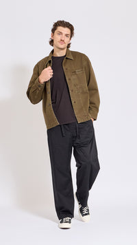 LEMAIRE MOSS GREEN WORKWEAR DENIM OVERSHIRT