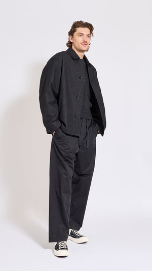 LEMAIRE GRAY WOOL OUTERSHIRT