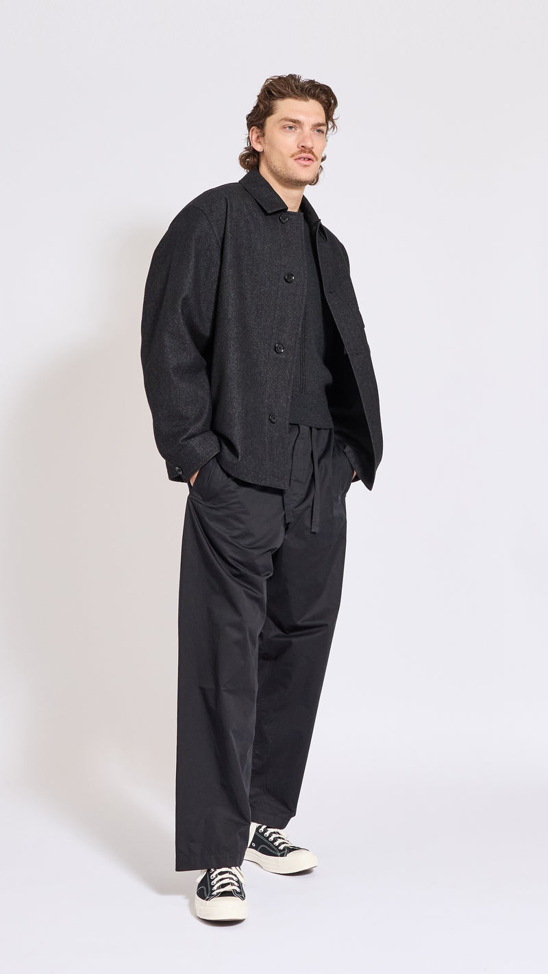 LEMAIRE GRAY WOOL OUTERSHIRT