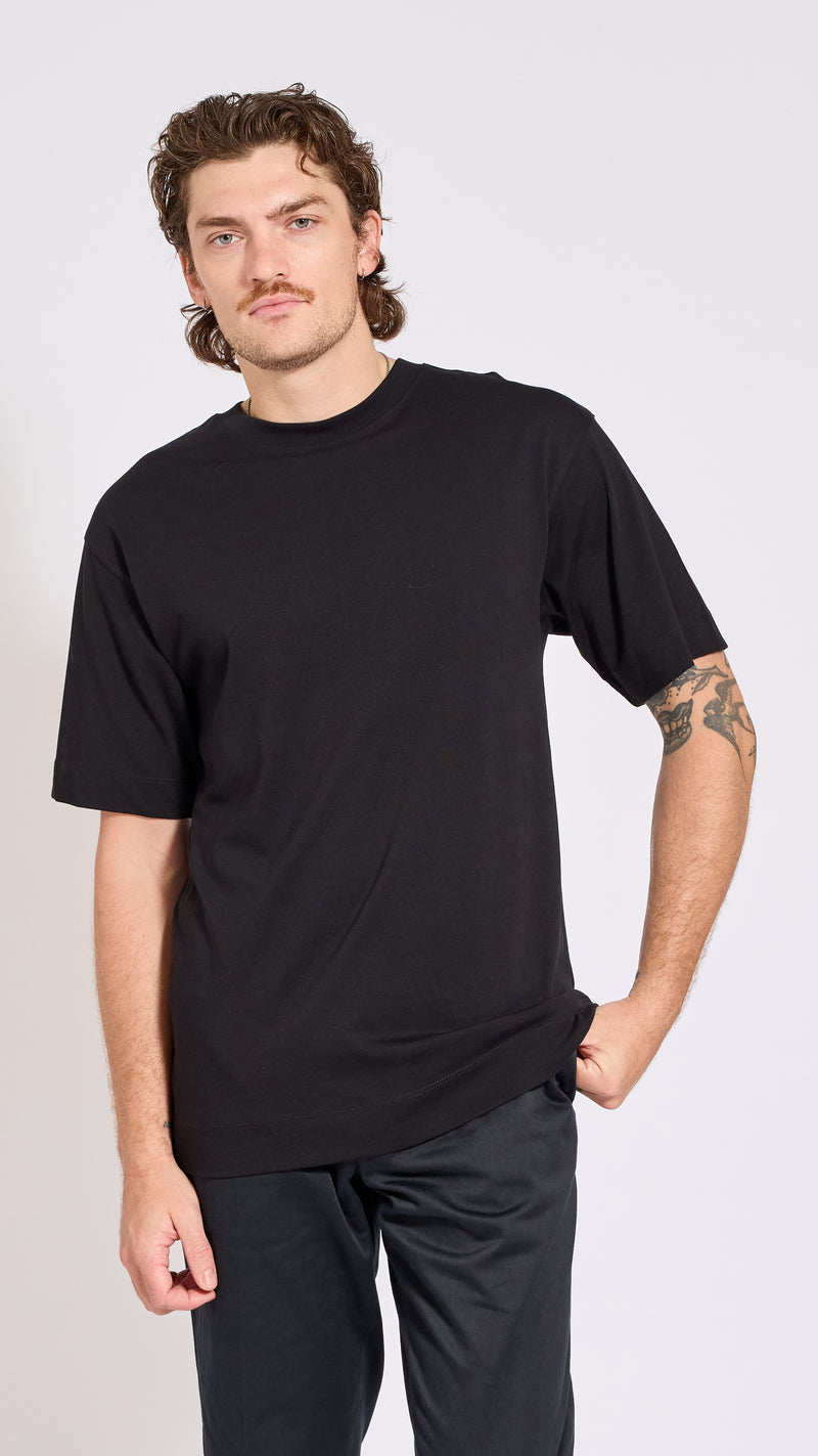 DRIES VAN NOTEN BLACK HELI T-SHIRT