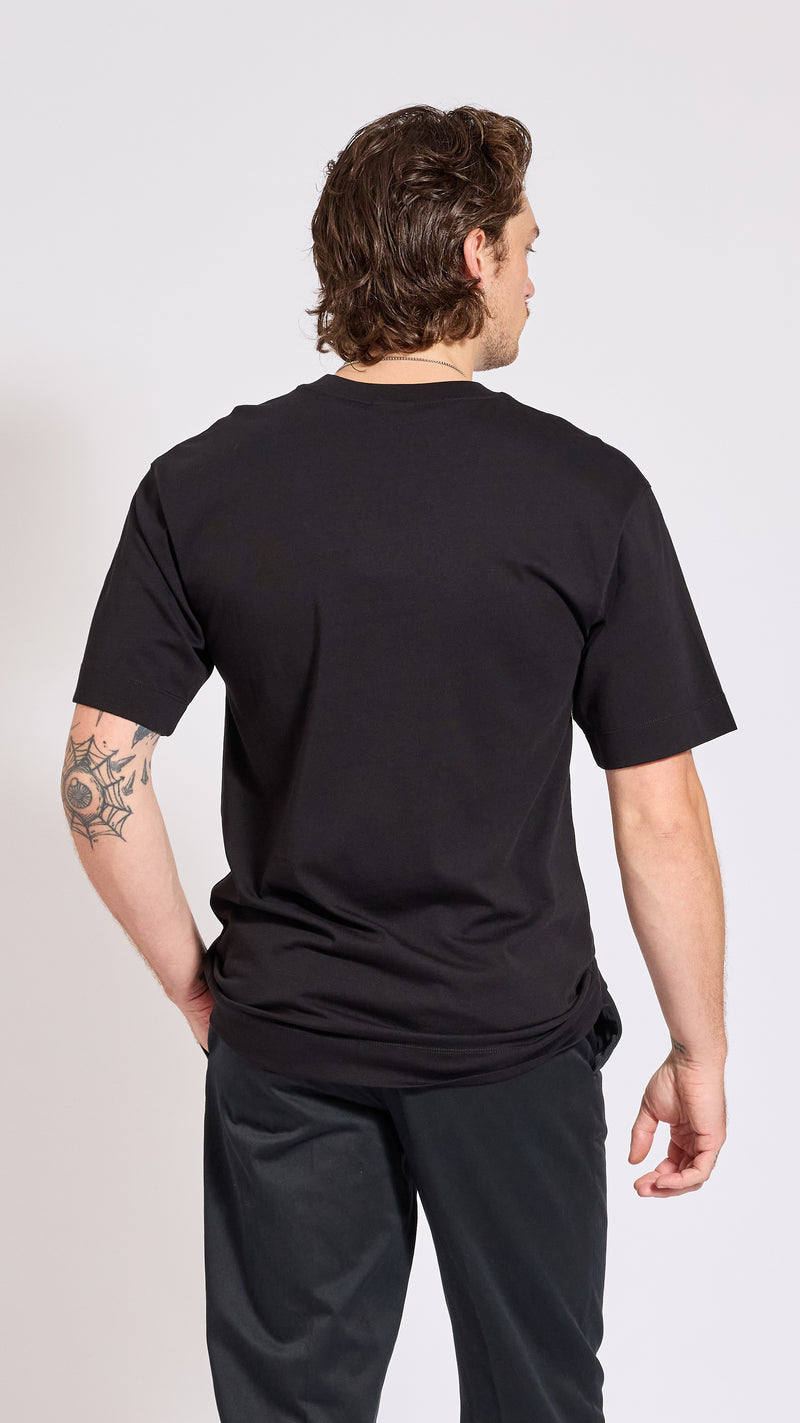 DRIES VAN NOTEN BLACK HELI T-SHIRT