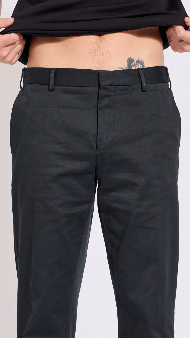 DRIES VAN NOTEN BLACK PHILIP CUFFED PANTS