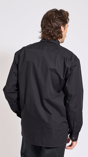 DRIES VAN NOTEN BLACK ZIP CROOMSON SHIRT