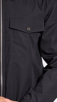 DRIES VAN NOTEN BLACK ZIP CROOMSON SHIRT