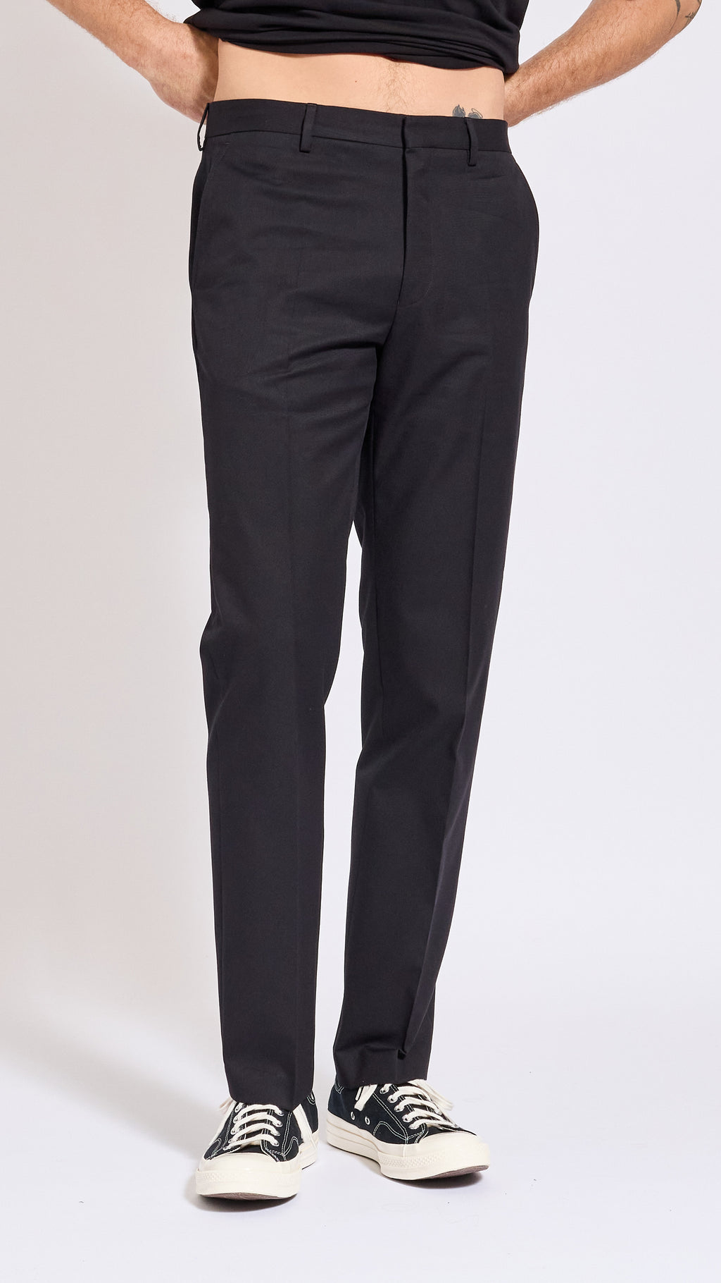 DRIES VAN NOTEN BLACK SLIM PATRINO PANTS