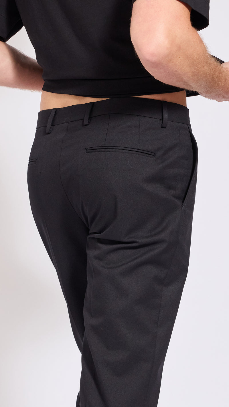 DRIES VAN NOTEN BLACK SLIM PATRINO PANTS