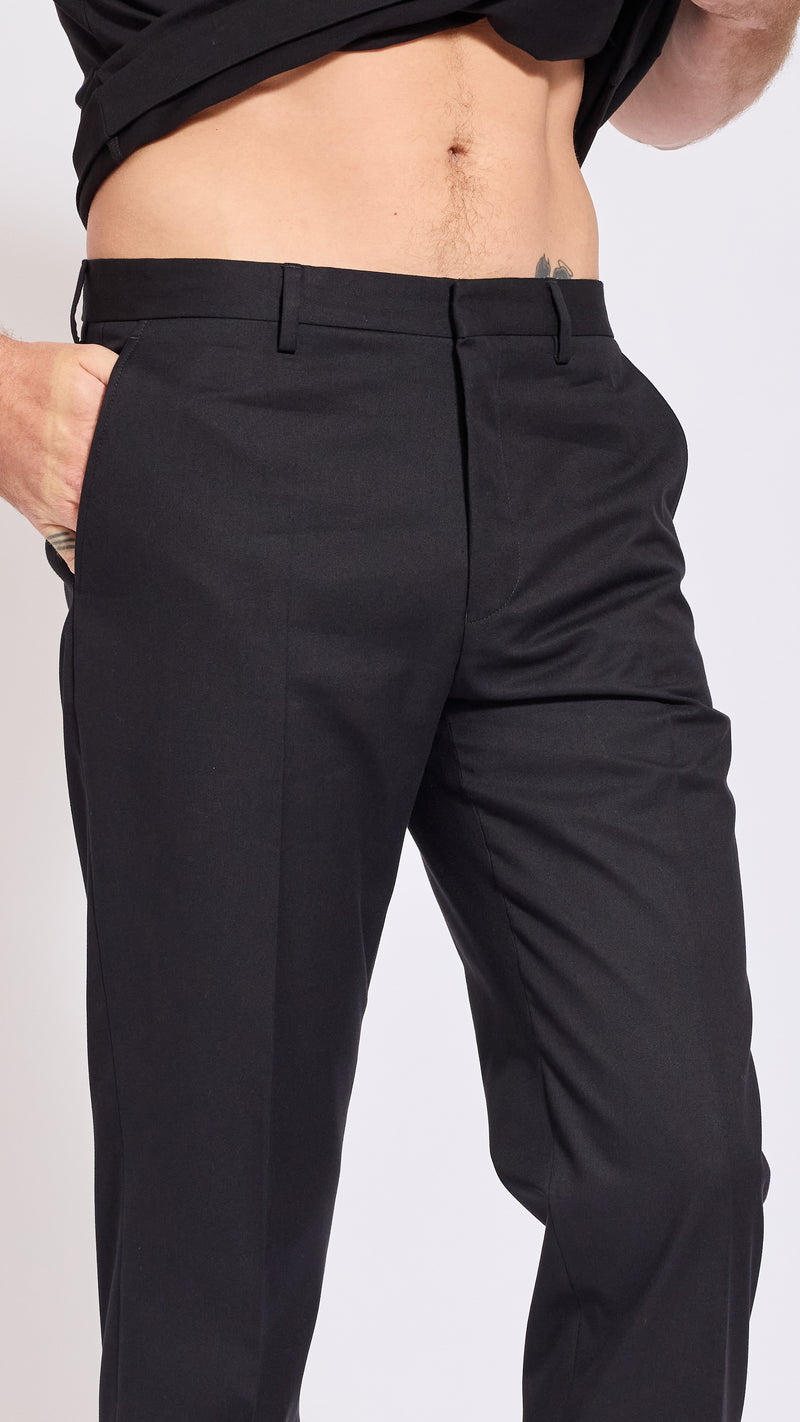 DRIES VAN NOTEN BLACK SLIM PATRINO PANTS