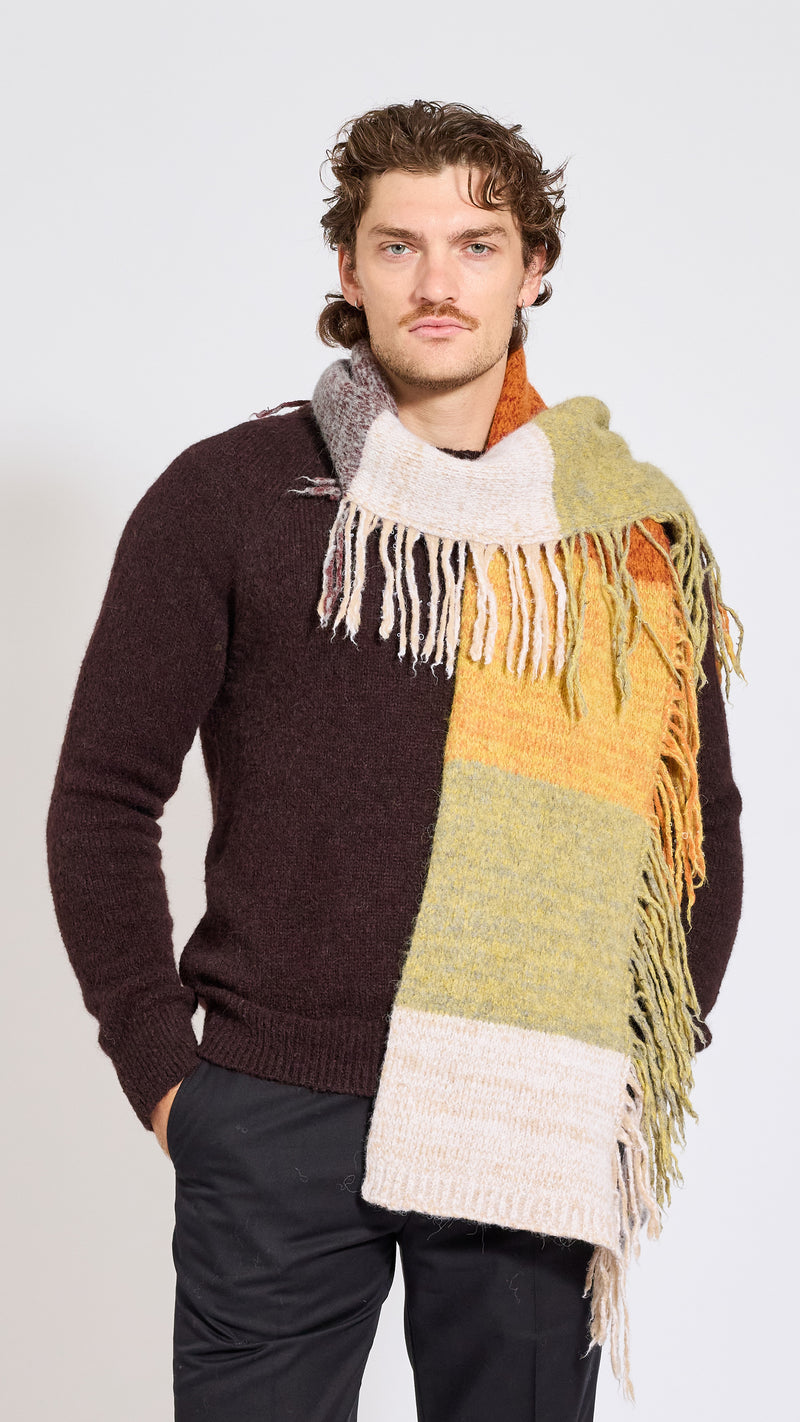 DRIES VAN NOTEN COLORBLOCK MANLY SCARF