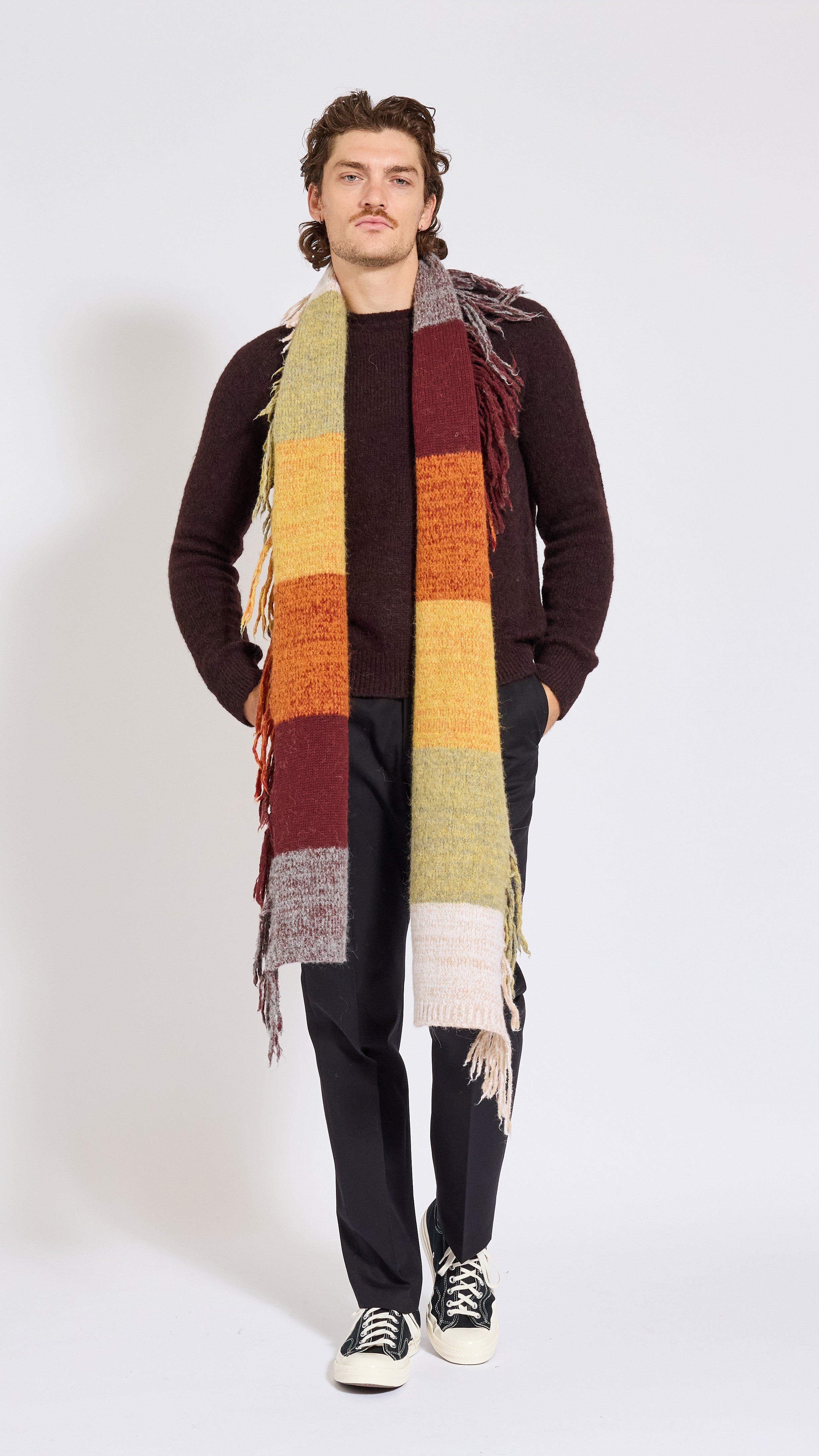 DRIES VAN NOTEN COLORBLOCK MANLY SCARF – AREA+001