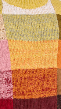 DRIES VAN NOTEN COLORBLOCK MARTI CREWNECK SWEATER