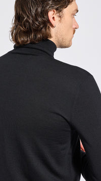 DRIES VAN NOTEN BLACK WOOL MUNAS TURTLENECK