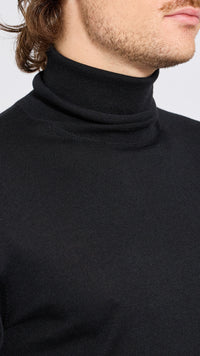 DRIES VAN NOTEN BLACK WOOL MUNAS TURTLENECK