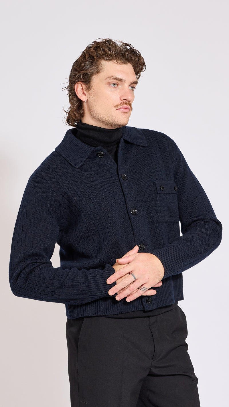 DRIES VAN NOTEN BLACK MODENO BUTTONED SWEATER