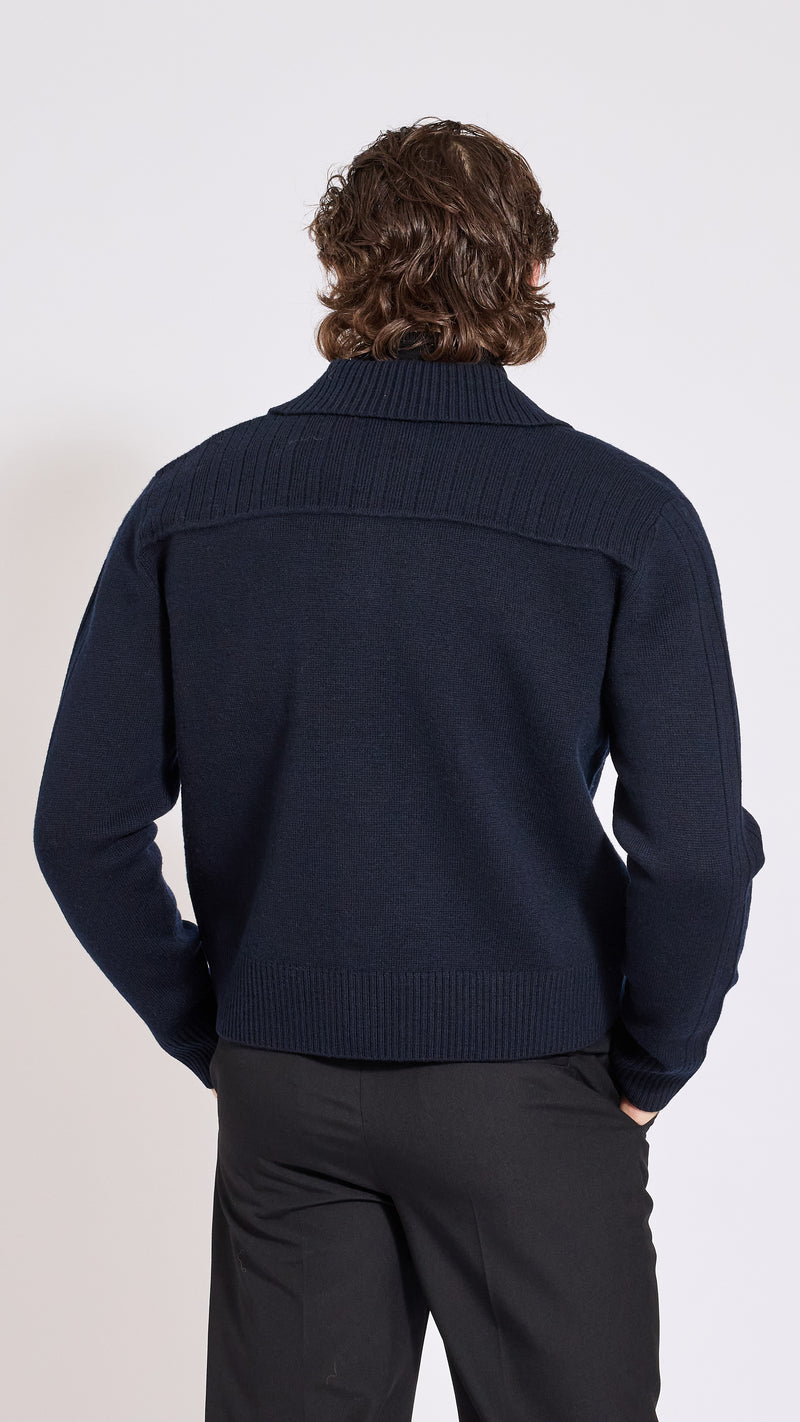 DRIES VAN NOTEN BLACK MODENO BUTTONED SWEATER