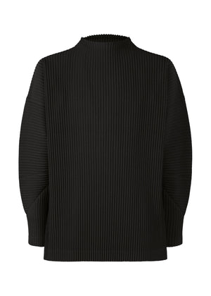 HOMME PLISSÉ ISSEY MIYAKE BLACK MOCKNECK T-SHIRT