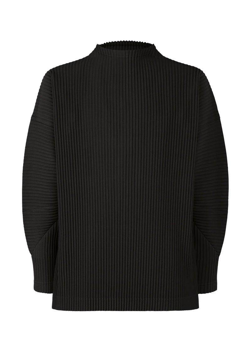 HOMME PLISSÉ ISSEY MIYAKE BLACK MOCKNECK T-SHIRT