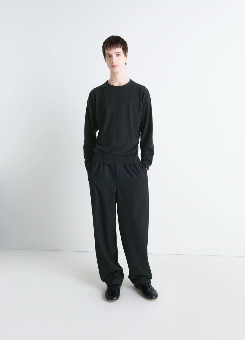 LEMAIRE ANTHRACITE LIGHT CREWNECK SWEATER