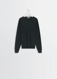 LEMAIRE ANTHRACITE LIGHT CREWNECK SWEATER