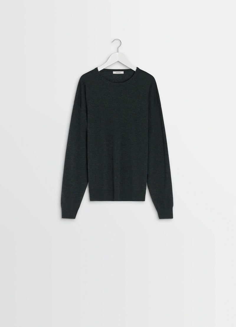 LEMAIRE ANTHRACITE LIGHT CREWNECK SWEATER