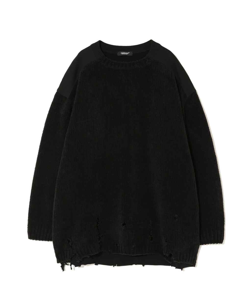 UNDERCOVER BLACK DECONSTRUCTED SWEATER
